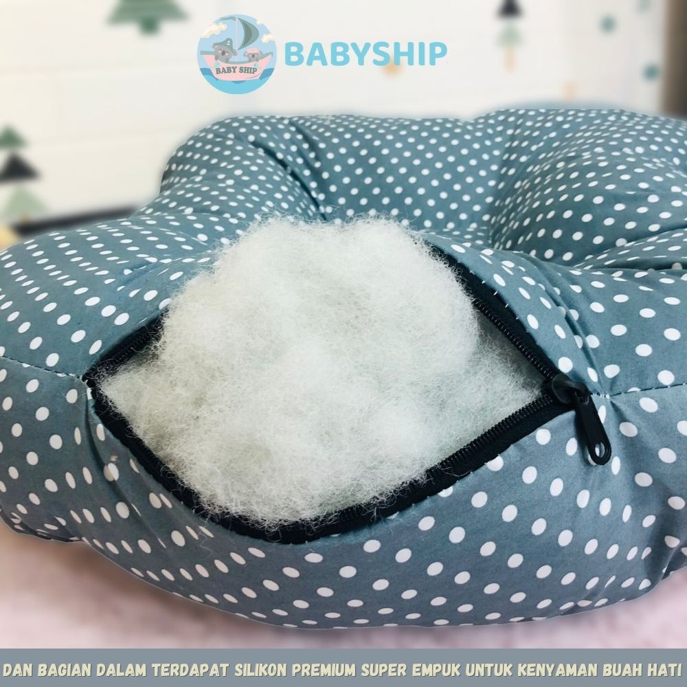 Sofa Bayi Jumbo Multifungsi Dengan Gesper Pengaman Free Bantal Peyang dan Tas Mika [ Merk BabyShip ] / Kasur Bayi / Bantal Bayi