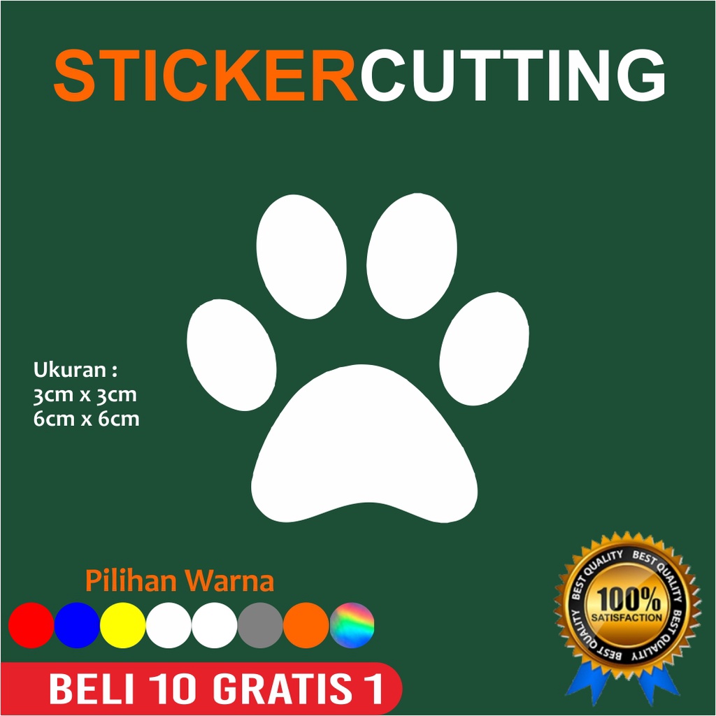 Jual Stiker Cutting Jejak Tapak Kaki Kucing Shopee Indonesia