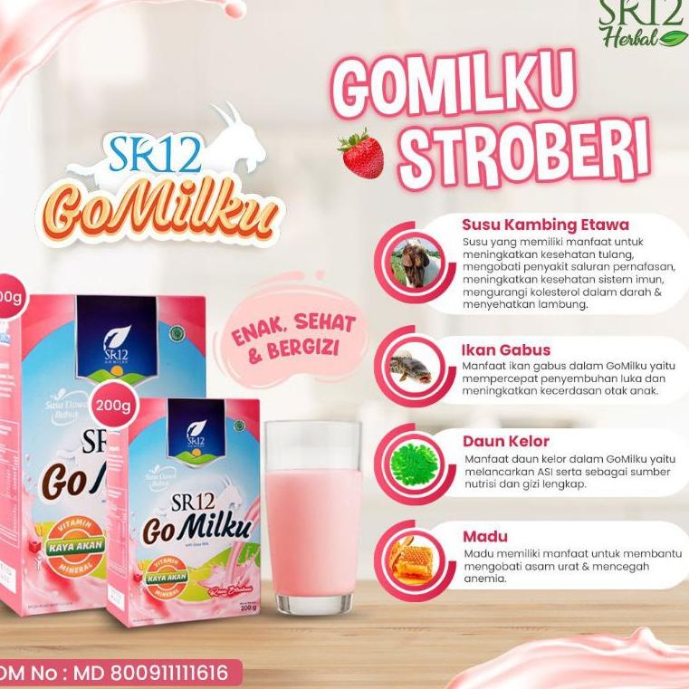 

(Y7)2㊛) SUSU KAMBING SR12 Gomilk Gomilku Go Milku / Susu Kambing Etawa Asli Official SR 12 Bubuk / 200gr 600gr Coklat Vanila banyak diminati