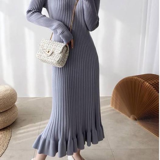 SALESS (COD) ELMA DRESS BAHAN RAJUT PREMIUM / DRESS WANITA FASHION MUSLIM|KD5