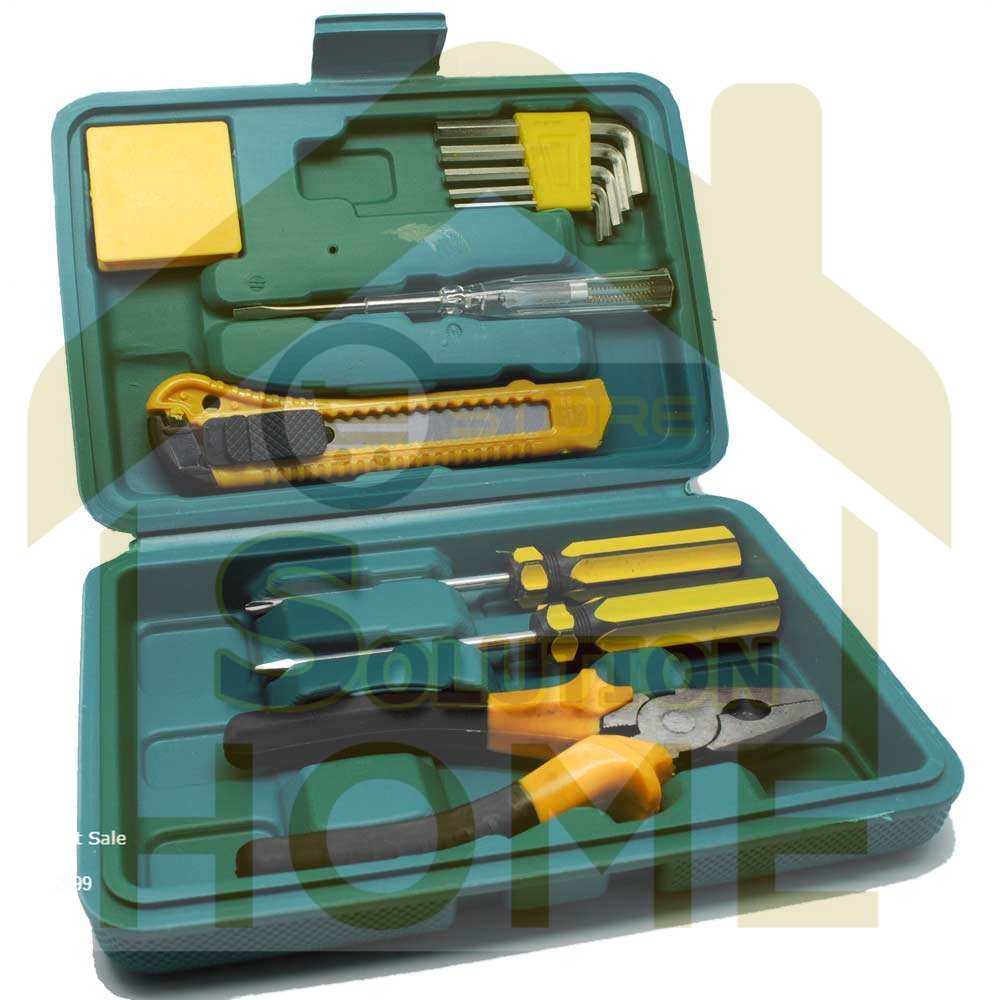 HSS TOOLS - Taffware Perlengkapan Set Reparasi Obeng Cutter Kunci L Tang 12 in 1 - KS-011