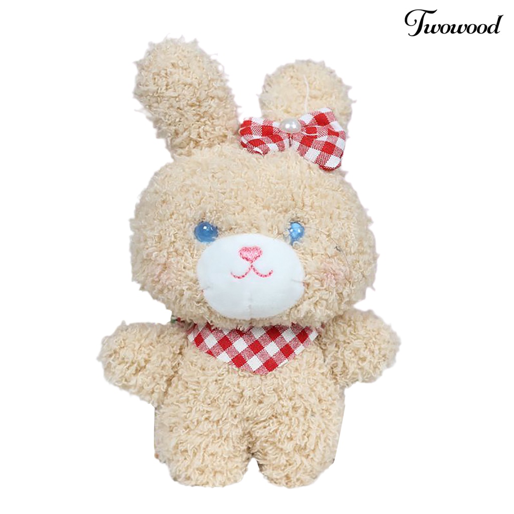 Twowood Rabbit Keychain Multiguna Realistis Tiga Dimensi Berbulu Hadiah Liburan Super Lembut Indah Kartun Kelinci Boneka Mewah Mainan Kunci Liontin Untuk Anak