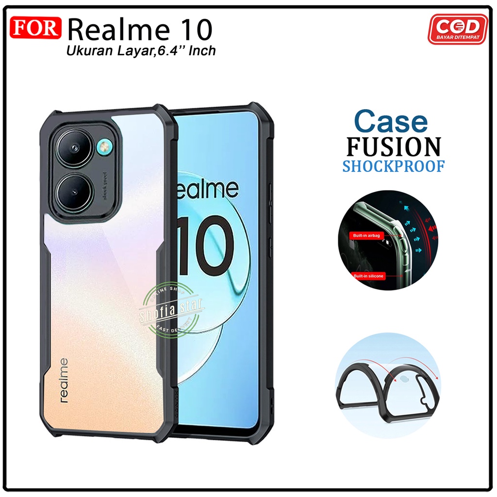 Case Realme 10 4G 10 Pro 5G 11 Pro 10 Pro Plus 5G 2022 C33 C31 C35 Softcase Fusion Shockproof Transparan Protect Casing