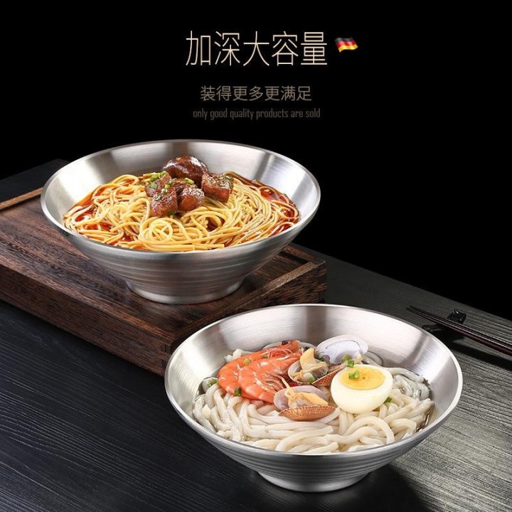 SSGP 22cm Stainless Steel Japanese Ramen Bowl - Mangkuk Stainless 22cm