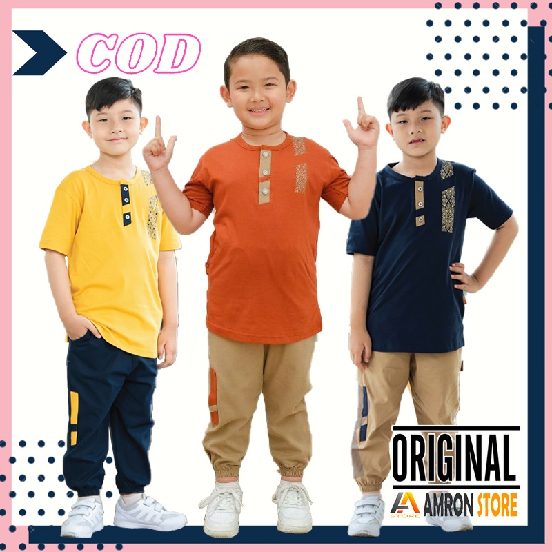 Baju Muslim Setelan Anak Laki Laki Umur 3 4 5 6 7 8 9 10 11 12 Tahun Model Terbaru Koko Joger Furqon