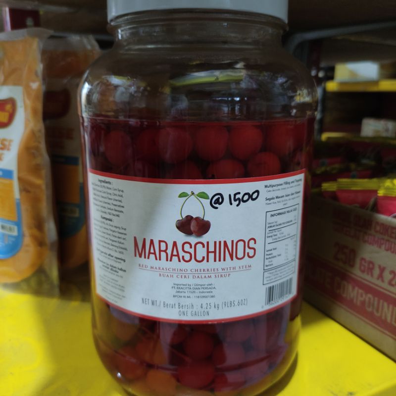 

Maraschinos Red Cherries Ceri Merah Tangkai