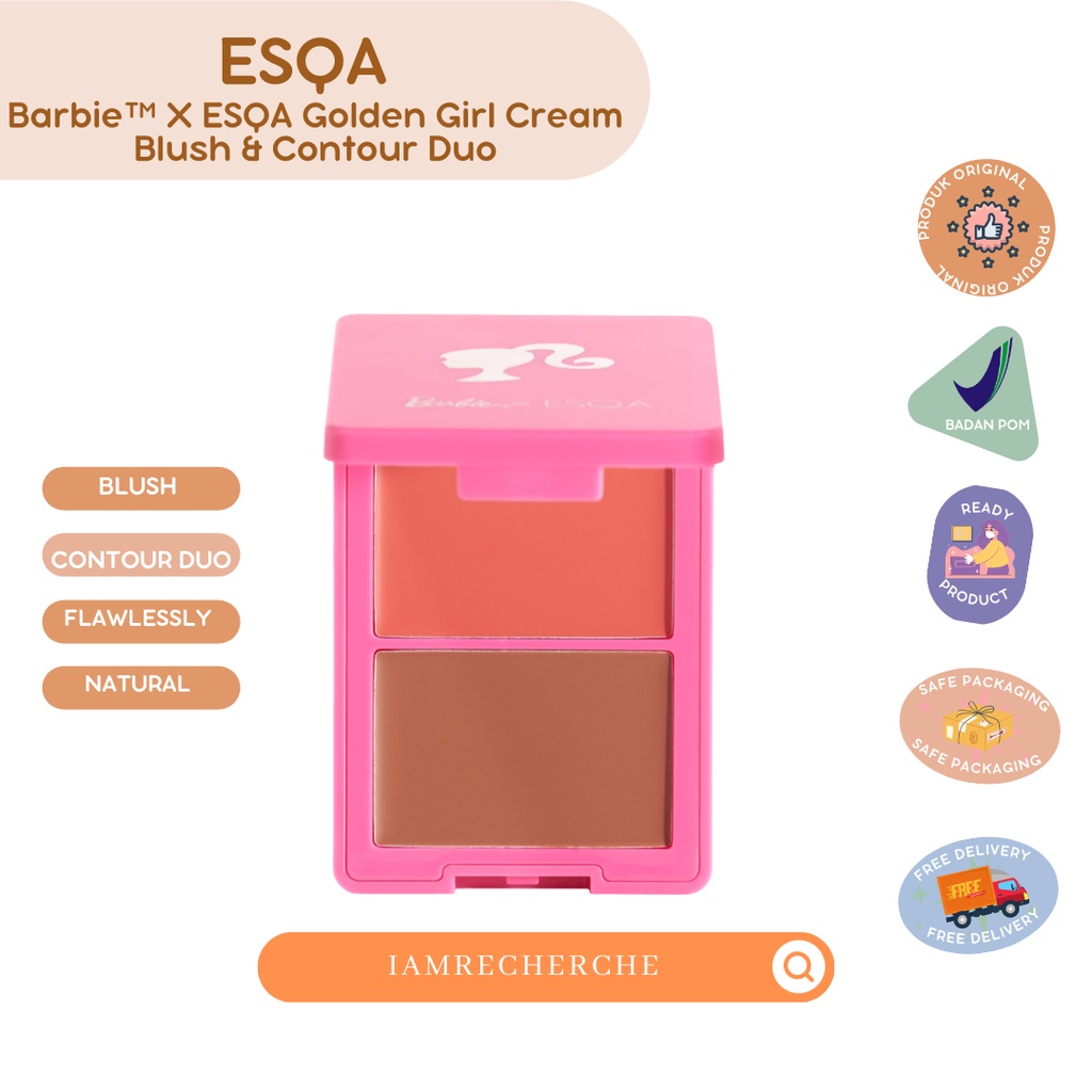 ESQA Barbie™ X ESQA Golden Girl Cream Blush & Contour Duo