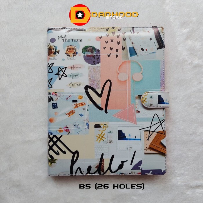 

BINDER PRINTING MOTIP AESTHETIC HELLO A5/RING 20, B5/RING 26