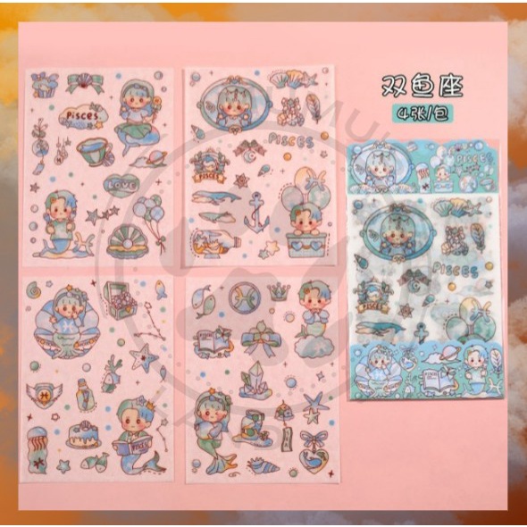 

Sticker Aesthetic - Zodiac Edition - Stiker Pisces