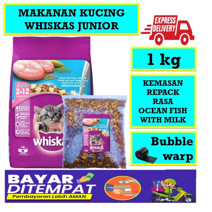 Makanan Kucing Whiskas Junior 1kg, Whiskas Junior