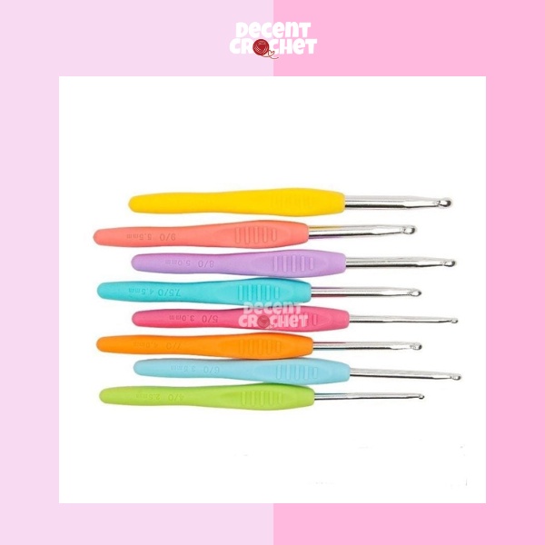 Hakpen Alat Rajut Rainbow Pastel