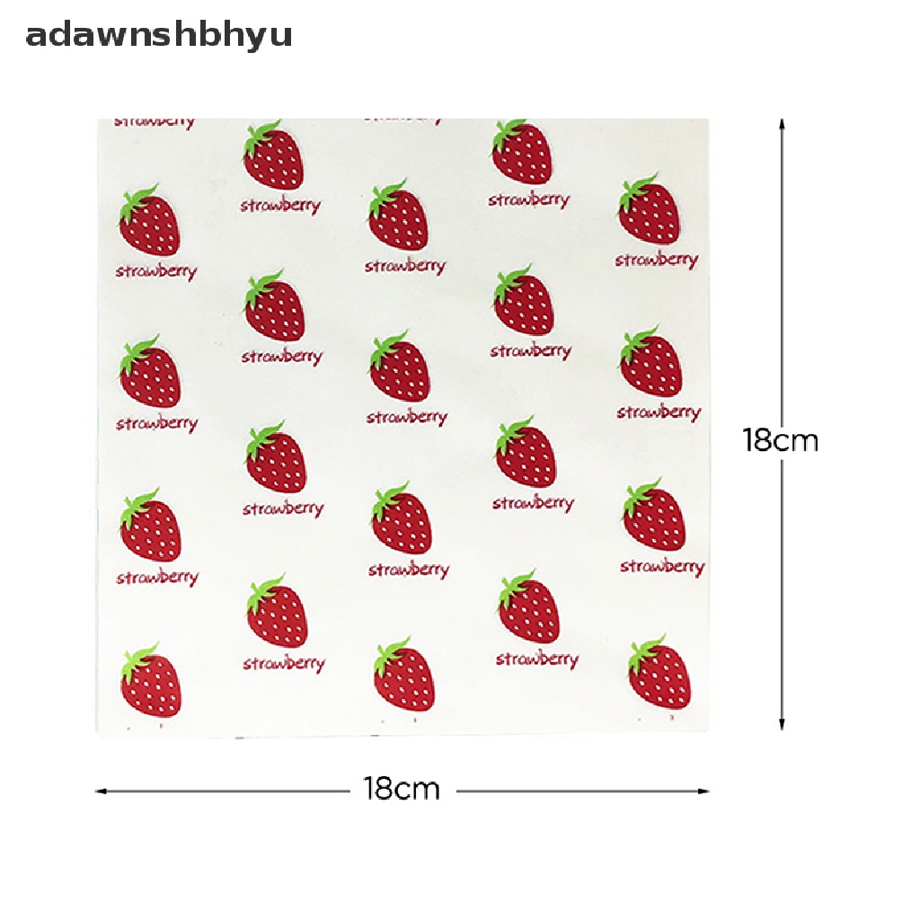 Adawnshbhyu 50pcs greaseproof wax paper wrapping paper Kertas Pembungkus Alat Kue grease paper ID