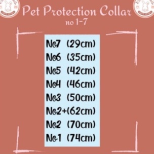 Pet Protection Collat 1-7 / Collar Anjing Kucing / Corong Anjing Kucing