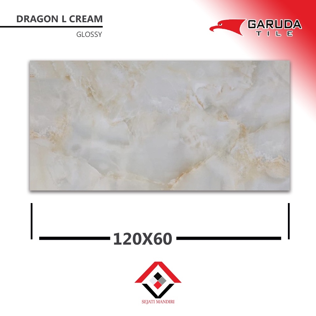 granit 120x60 - motif marmer - garuda dragon l crema