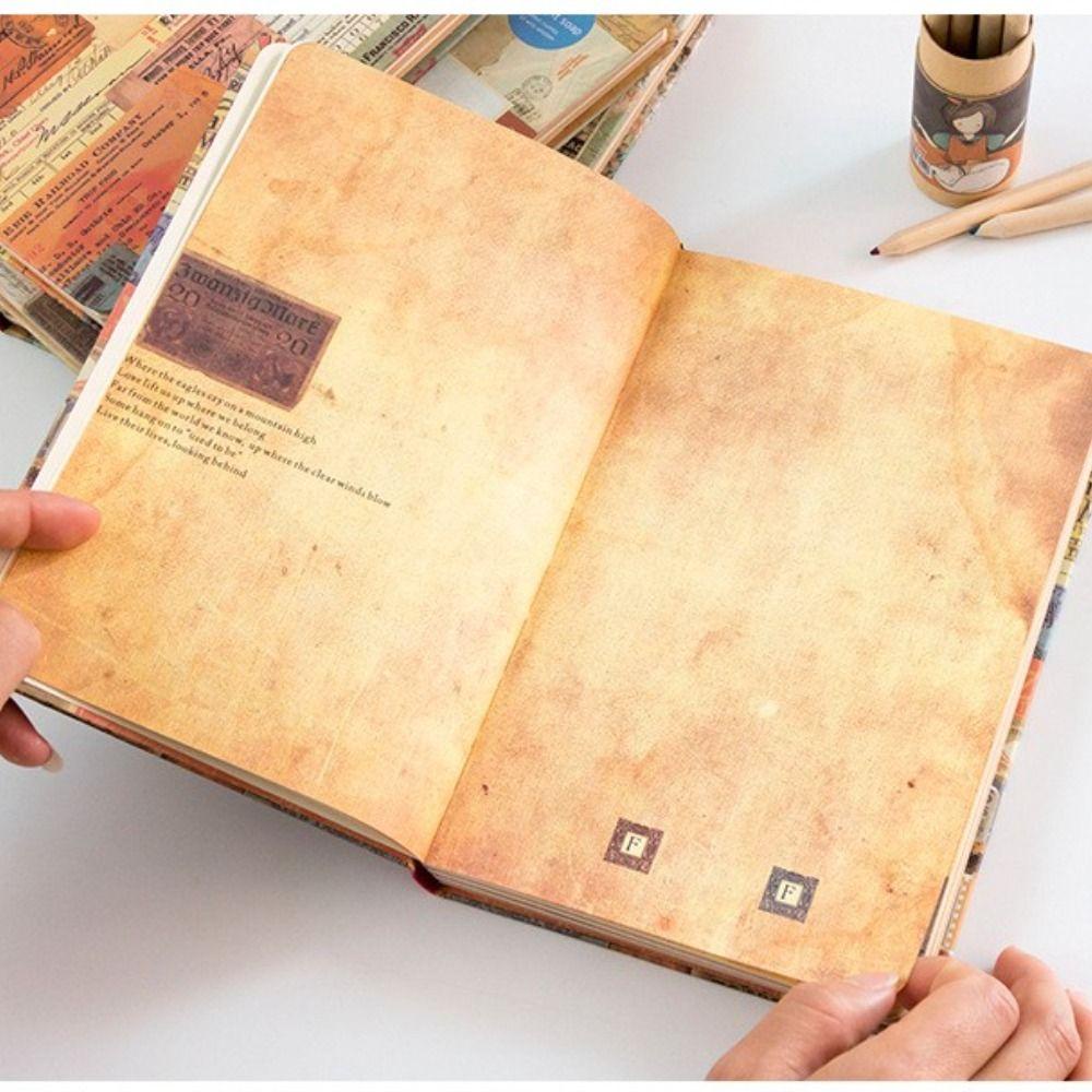 [Elegan] Buku Diary Kraft Kertas Siswa Sekolah Kantor Indah Halaman Warna A5 Notebook