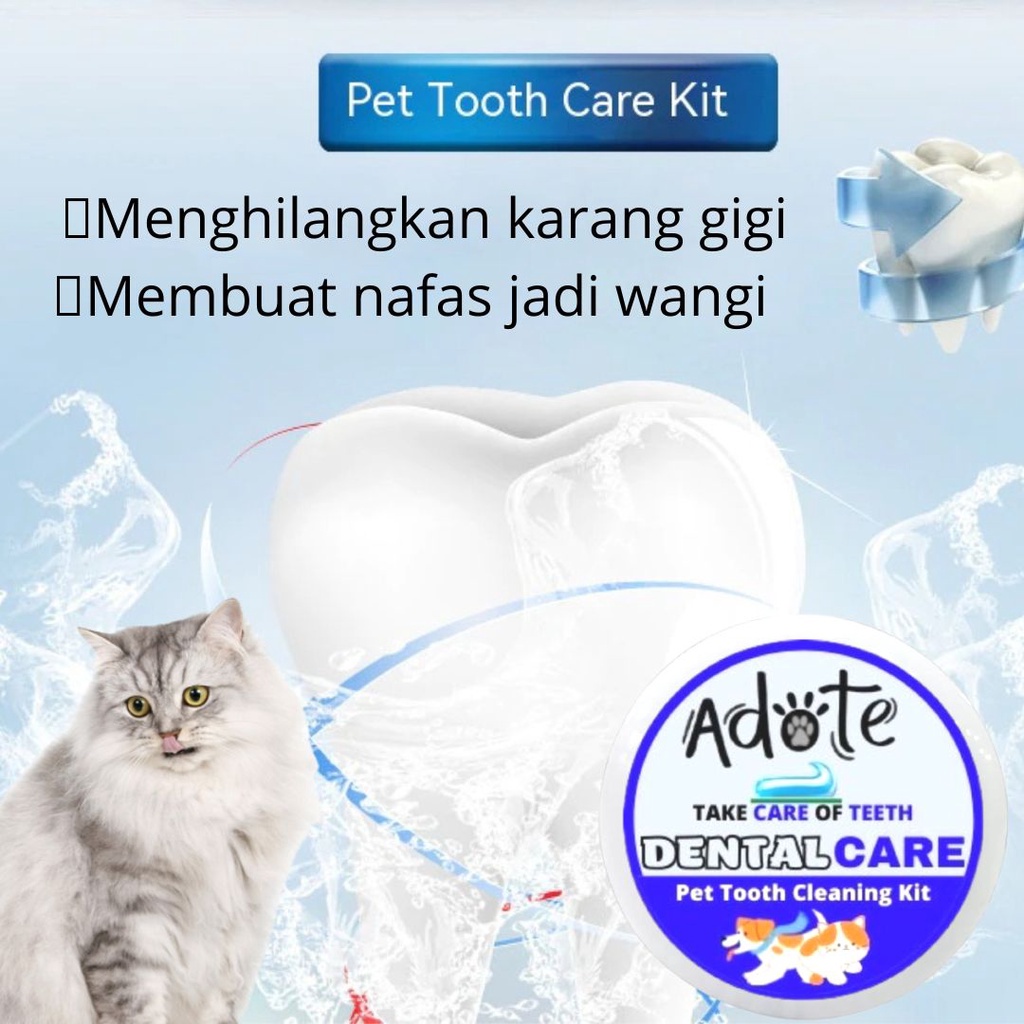 Pasta Gigi Odol Kucing Kitten Adult Dental Care Solusi Masalah Bau Mulut Merawat Gigi Hewan Peliharaan Aman Ditelan FEZONE