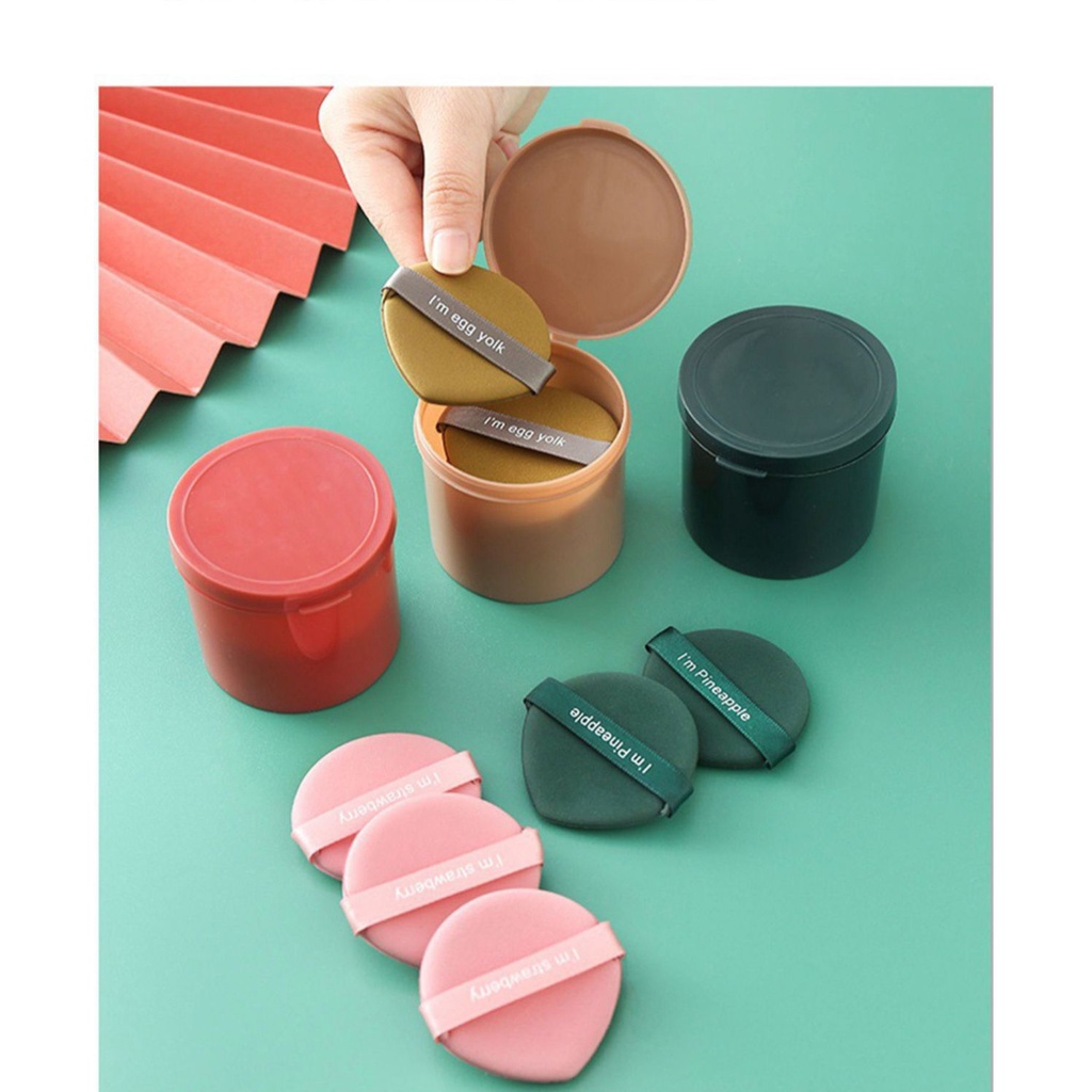 KMN Sponge Makeup 7 in 1 Sponge Bedak Make Up Beauty Blender Sponge Bedak Spons Make Up Set Powder Puff Foundation