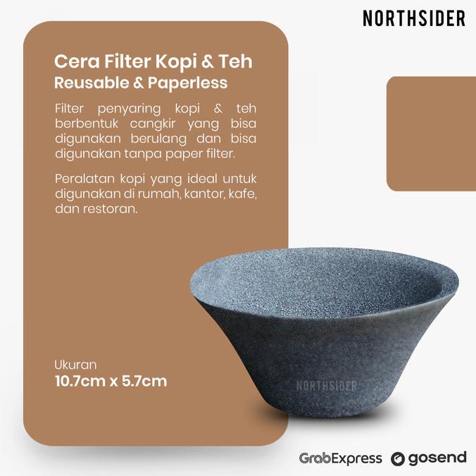 CERA DRIPPER KOPI FILTER TEH | COFFEE TEA FILTER FLAT BUTTOM PAPERLESS stok ada terus