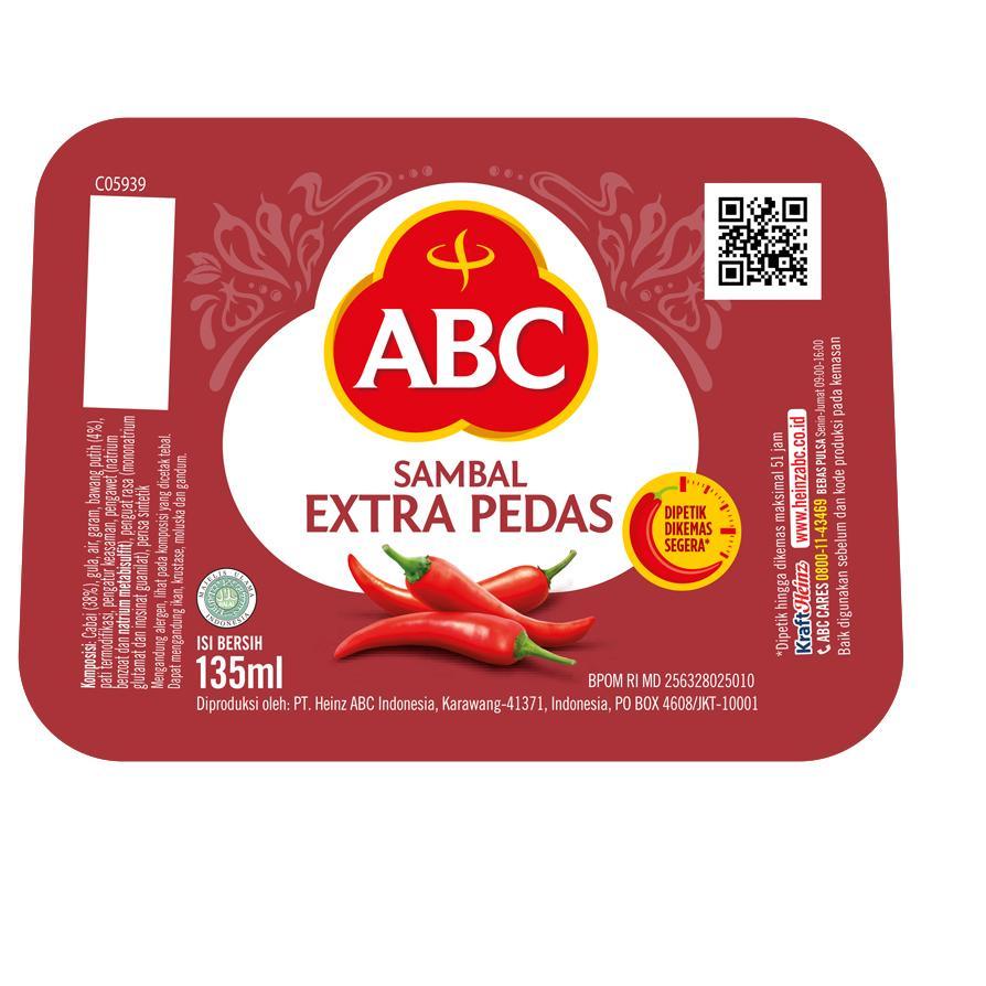 

㊗ ABC Saus Sambal Extra Pedas 135 ml - Twin Pack プ