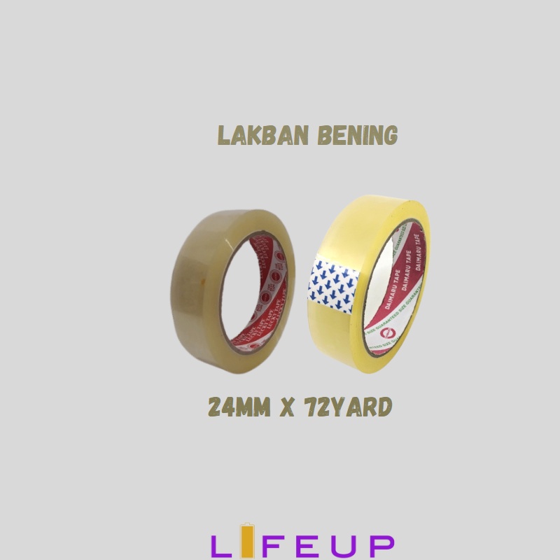 

Lakban Kecil Transparant 24MM x 72YARD / LAKBAN BENING 24MM x 72YARD