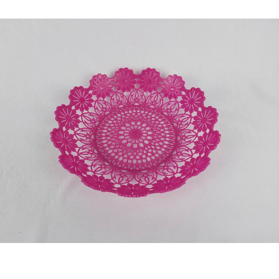 PROMO Piring rotan plastik / Piring rotan / Piring daun kecil warna ( 1 lusin isi 12 Pcs) ✡ 891