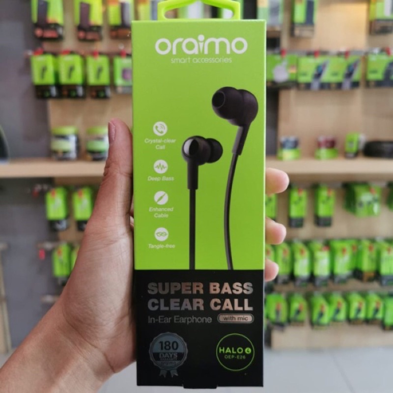 Handsfree Oraimo Super Bass Clear Call OEP-E26 Earphone Oraimo