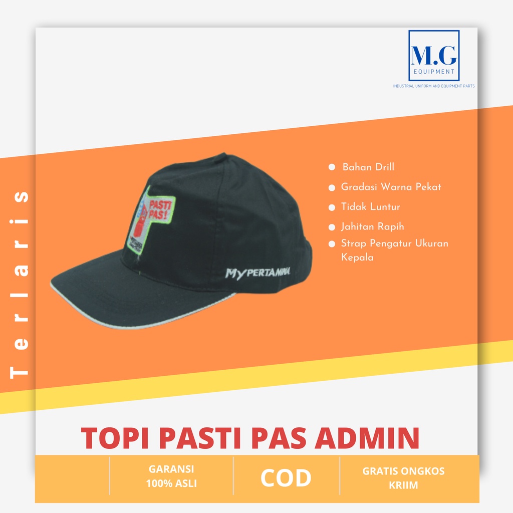 TOPI STAFF SPBU PERTAMINA  PERTAMINI PASTI PAS TOPI PRIA WANITA