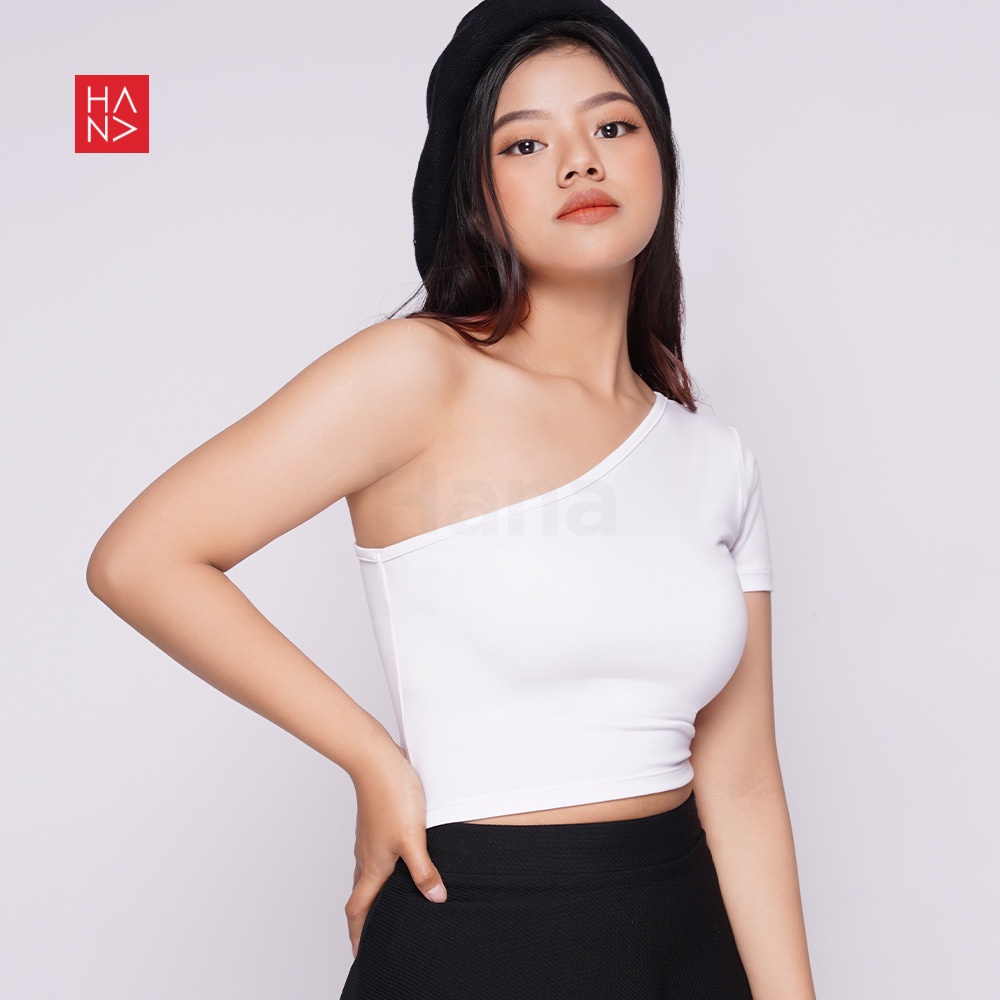 Hana Fashion - Jennie One Shoulder Crop Top - CT131
