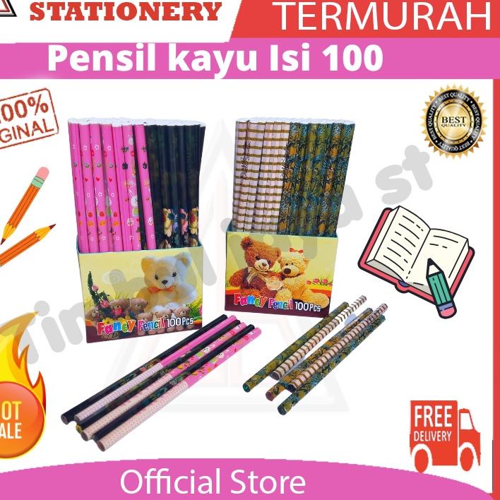 

Limited! Pensil kayu alat tulis 2b fancy unik pencil isi 100pc goodie bag gift pencil ~