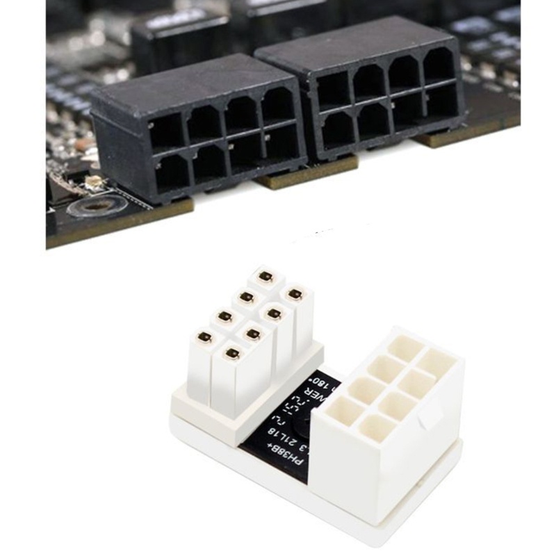 Btsg GPU PCIe 8pin U Turn 180derajat Konektor Sudut Papan Adaptor Daya Untuk Desktop Graphics Card