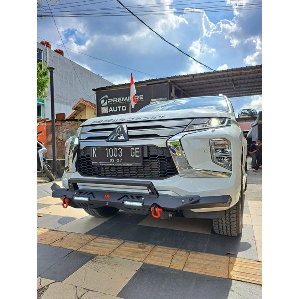 Tanduk Towing Bar All New Pajero Sport 2016 - 2023 Facelift Bumper Guard Besi Pengaman Bemper Depan 