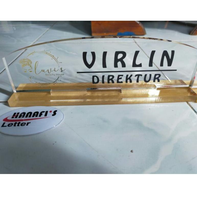 

[N-W8W ✉] Papan nama meja akrilik UV custum-top produk
