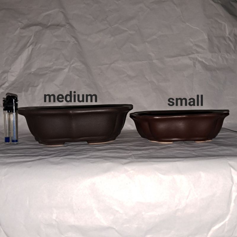 pot keramik model mawar.bonsai mame ,small