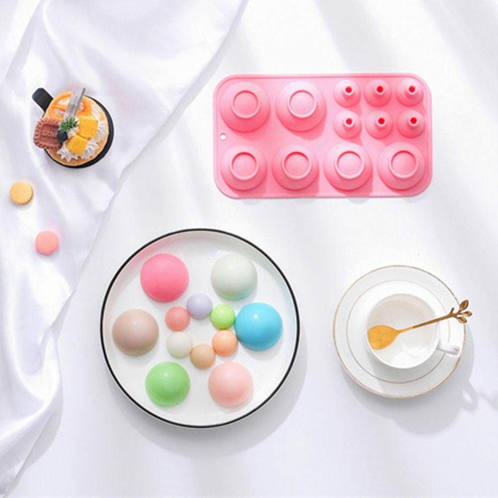 Preva 3D Ball Bulat Handmade Sabun Cetakan Alat Dekorasi Kue Jelly Dome Silicone Cake Mold