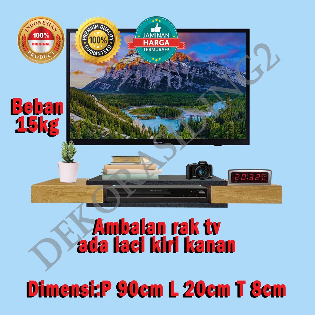 rak ambalan dinding minimalis laci - AD19 / rak ambalan laci gantung / rak ambalan laci tv gantung