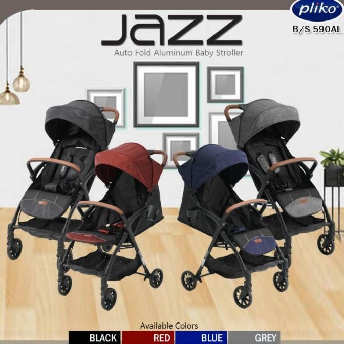 Stroller Pliko Jazz S590 AL Otomatis Lipat Kereta Dorong Bayi