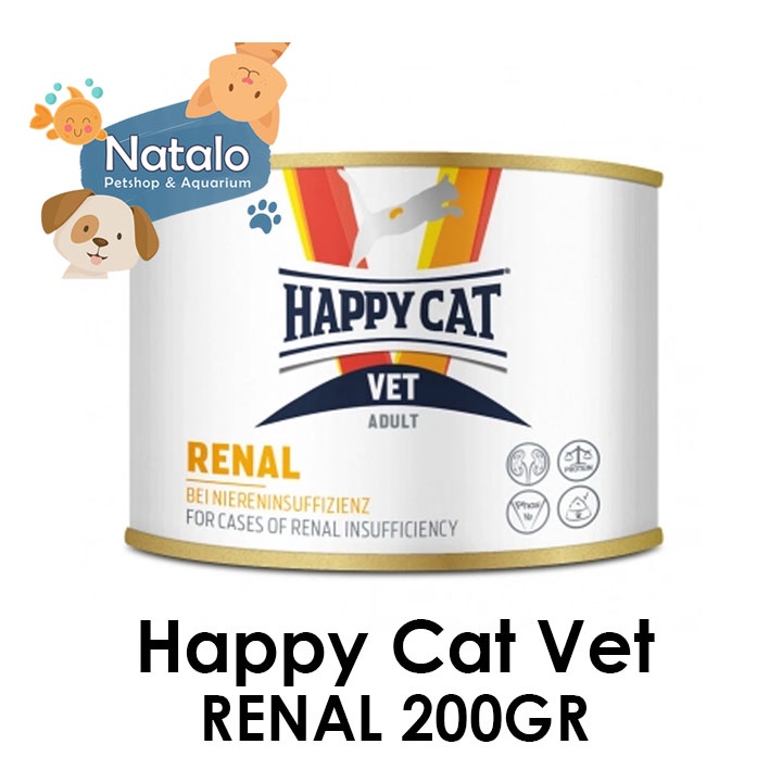 Happy Cat Renal 200GR Vet Wet Cat Food Makanan Kucing Kaleng Basah