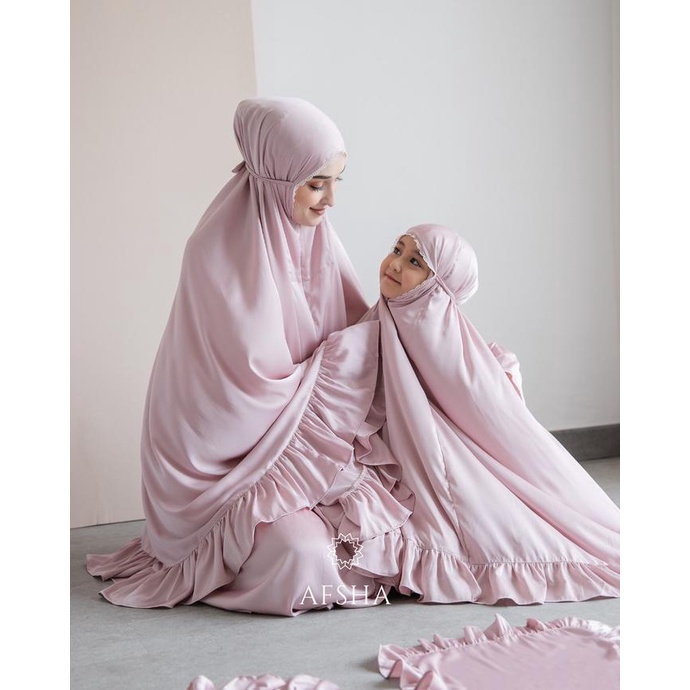 Mukena Couple Dewasa 2In1 Raima Series Afsha Hampers With Box