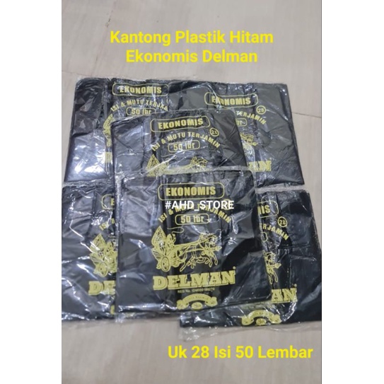 Jual Kantong Plastik Kresek Hd Hitam Merk Delman Ukuran Isi Lembar Kantong Kresek