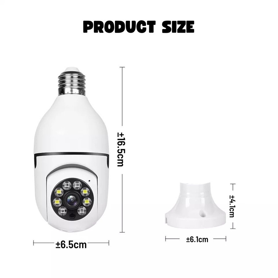 Kamera CCTV Lampu Bohlam V380 Pro Night Vision Camera 360 Derajat