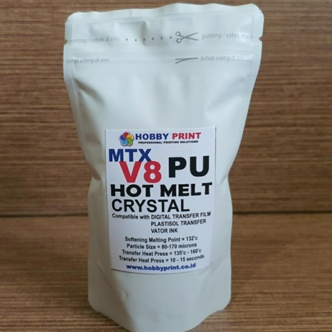 

500gr PU Hot Melt Crystal Adhesive Powder Sablon DTF Film Plastisol