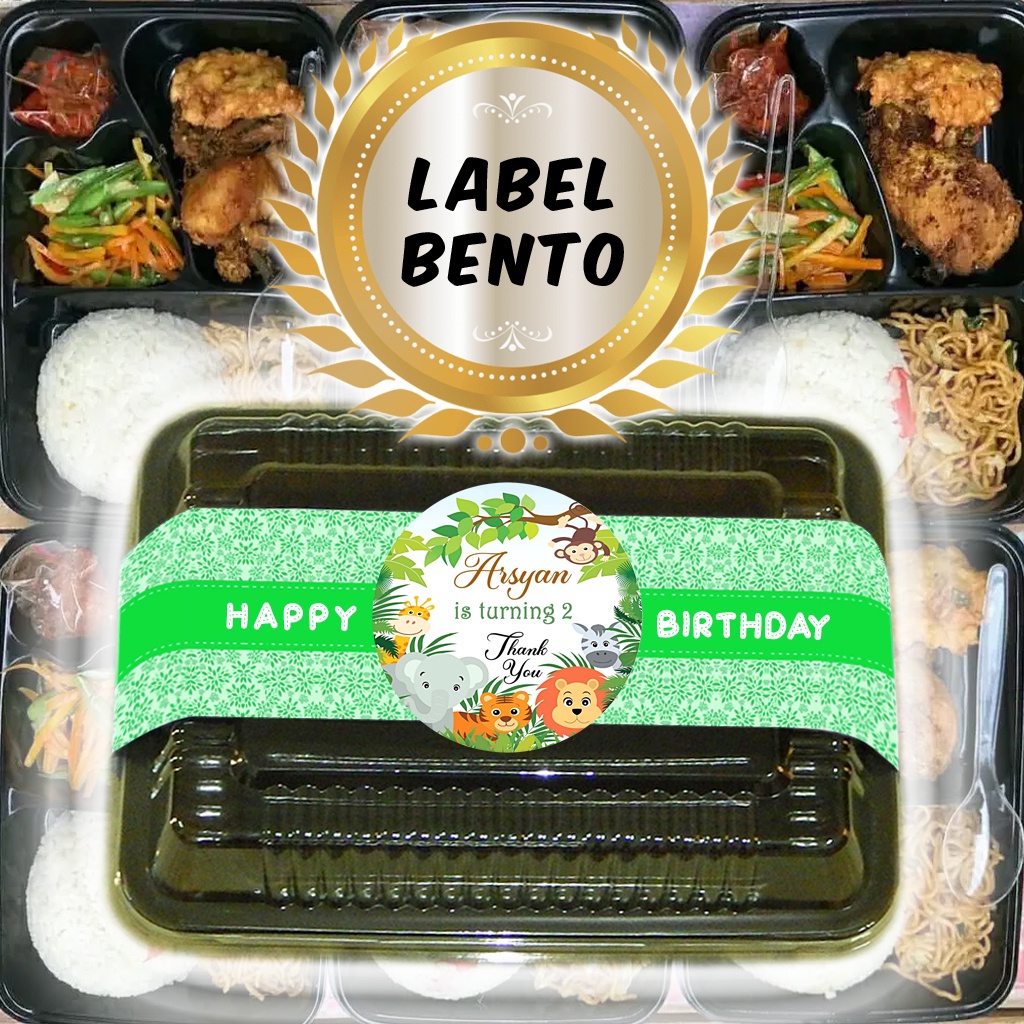 

ANIMALS - LABEL BENTO / LABEL AQIQAH / LABEL NASI BENTO ULTAH ULANG TAHUN