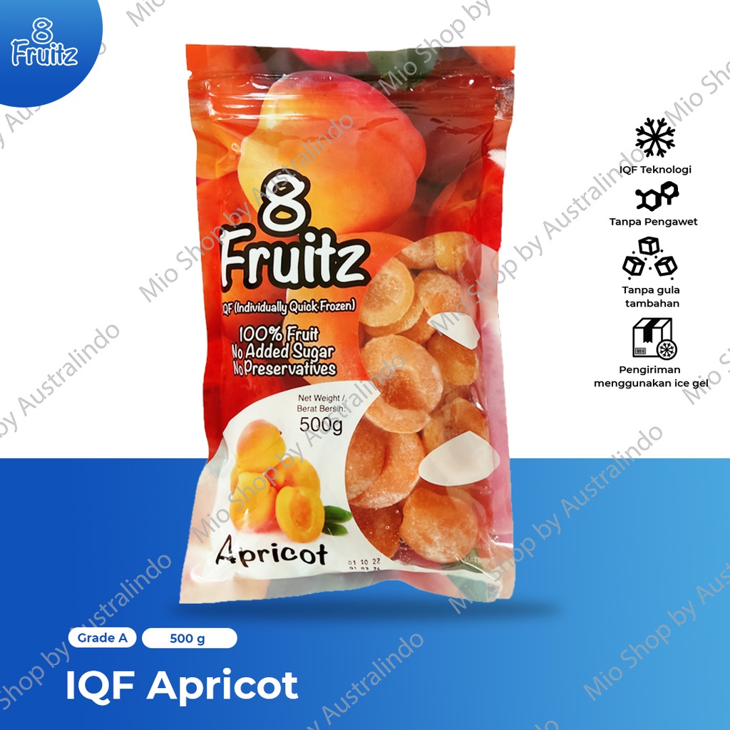 

8 Fruitz Frozen Apricot Beku 500 Gr