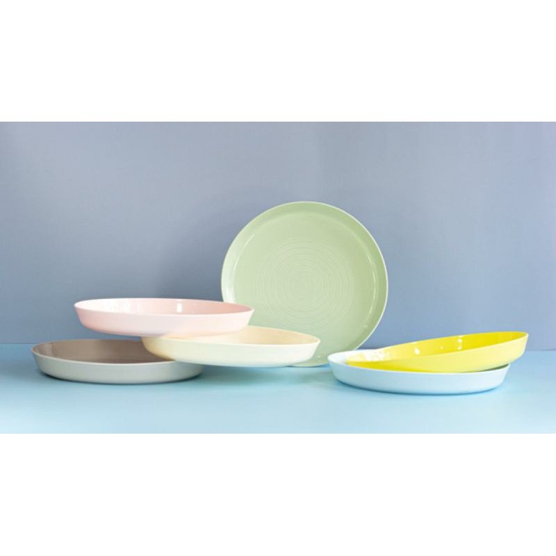 Piring Makan / Piring nasi / Piring Makan Saji / Piring plastik / piring Bulat Jerami Wheatstraw Round Plate