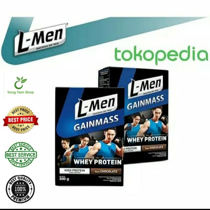 L-Men Gain Mass 500gr Lmen Gainmass Susu Whey Protein Suplemen Fitness