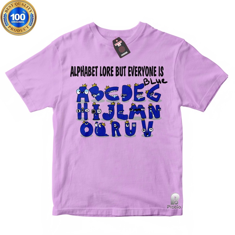 BAJU ANAK KAOS ATASAN ANAK ALPHABET LORE X RAINBOW FRIENDS Unisex Bahan COTTUN (FREE NAMA)