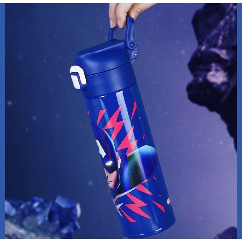 Termos Anak Super Hero / Botol Stainless Anak Captain / Termos Teguk Bahan 316 BPA Free
