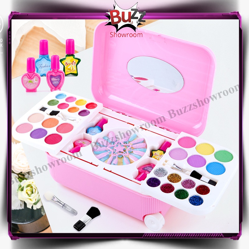 Make Up For Kids Suitcase Mainan Tas Mekap Anak Koper Bag Set Dandan