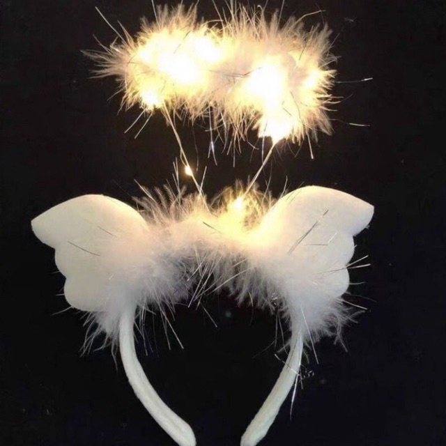 BANDO MALAIKAT LED / ANGEL HEADBAND GLOW IN THE DARK