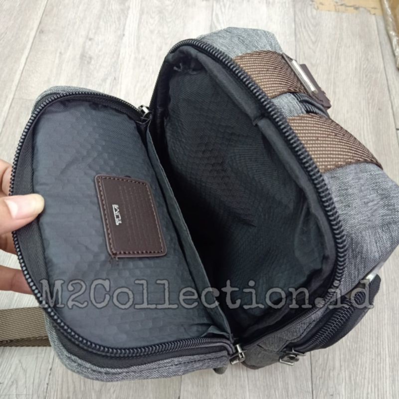 Slingbag Tumi Saratoga Alpha Bravo Grey Bodybag Tas Selempang Mirror Quality